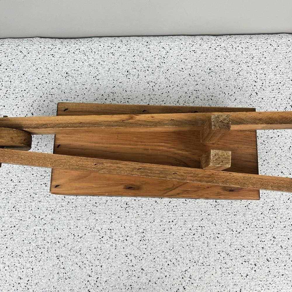 Vintage Handmade Wooden‎ Wheelbarrow I LOVE COWS Heart Trinket Shelf Accent